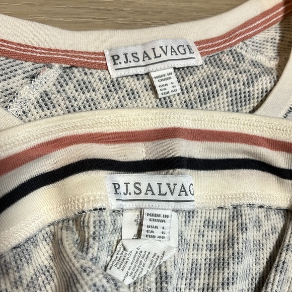 PJ Salvage leopard print pajama set Size Large long sleeve shirt lounge pants - Picture 4 of 4